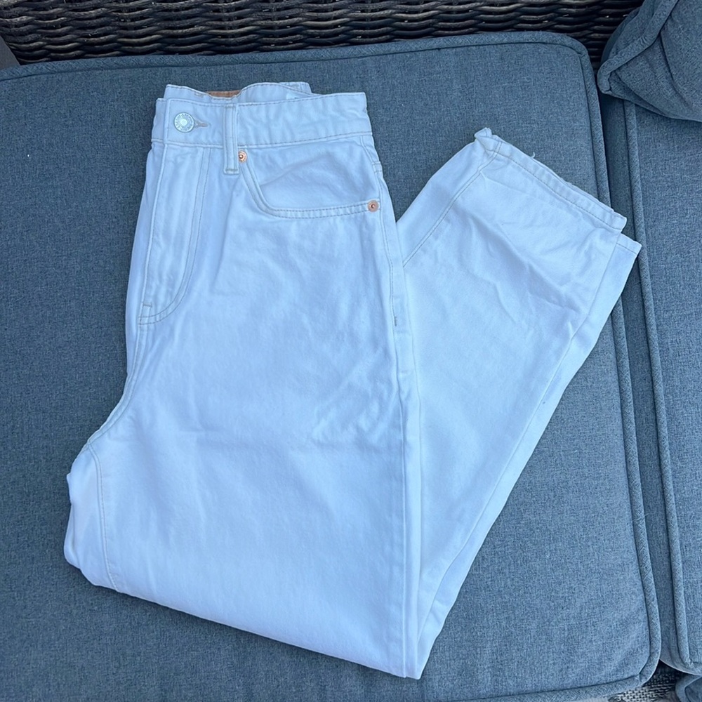 H&M White Mom Jeans